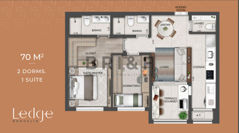 Imagem Apartamento com 2 Quartos à Venda, 70 m² em Brooklin - São Paulo Imagem Apartamento com 2 Quartos à Venda, 70 m² em Brooklin - São Paulo