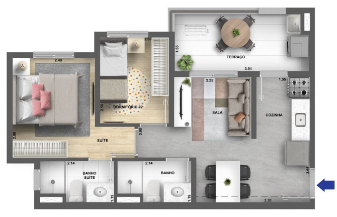 Imagem Imóvel com 2 Quartos à Venda, 44 m² em água Branca - São Paulo Imagem Imóvel com 2 Quartos à Venda, 44 m² em água Branca - São Paulo