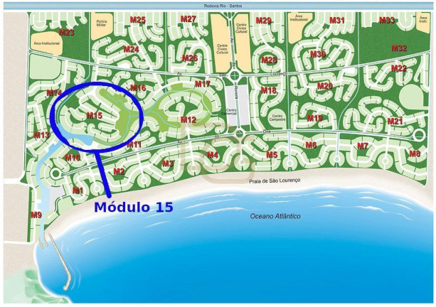 Terreno à Venda, 1.490 m² em Riviera - Bertioga