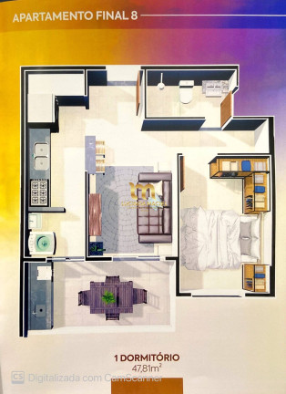 Imagem Apartamento com 1 Quarto à Venda, 55 m² em Caiçara - Praia Grande Imagem Apartamento com 1 Quarto à Venda, 55 m² em Caiçara - Praia Grande