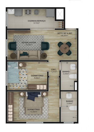 Imagem Apartamento com 2 Quartos à Venda, 56 m² em Centro - Novo Hamburgo Imagem Apartamento com 2 Quartos à Venda, 56 m² em Centro - Novo Hamburgo