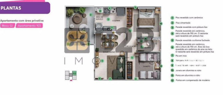 Imagem Apartamento com 2 Quartos à Venda, 39 m² em Parque Das Nações - Bauru Imagem Apartamento com 2 Quartos à Venda, 39 m² em Parque Das Nações - Bauru