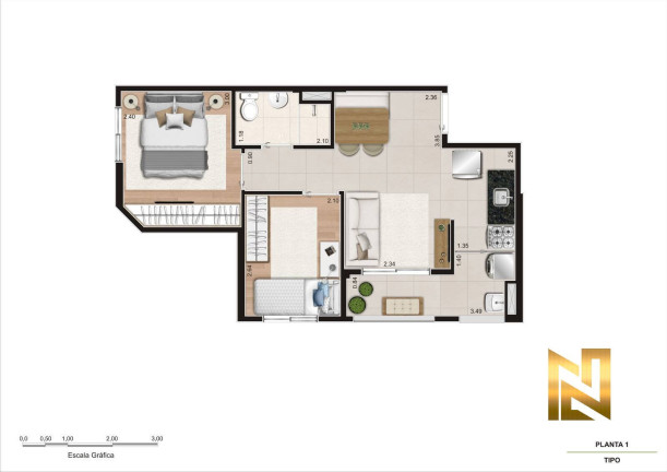 Imagem Apartamento com 2 Quartos à Venda, 38 m² em Vila Ré - São Paulo