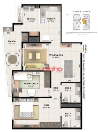 Imagem Apartamento com 2 Quartos à Venda, 88 m² em Centro - Palhoça Imagem Apartamento com 2 Quartos à Venda, 88 m² em Centro - Palhoça