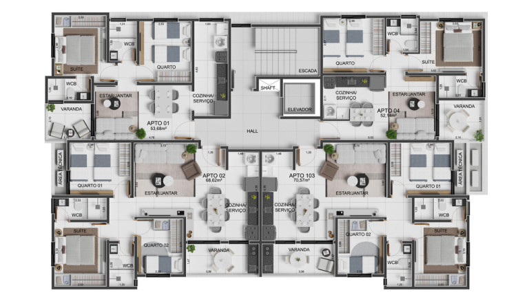 Imagem Apartamento com 3 Quartos à Venda, 68 m² em Intermares - Cabedelo Imagem Apartamento com 3 Quartos à Venda, 68 m² em Intermares - Cabedelo