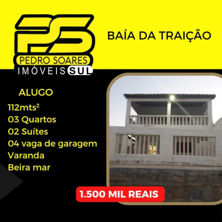 Imagem Casa com 3 Quartos para Alugar, 118 m² em Baia Da Traição - Baía Da Traição Imagem Casa com 3 Quartos para Alugar, 118 m² em Baia Da Traição - Baía Da Traição