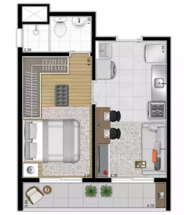 Imagem Imóvel com 2 Quartos à Venda, 34 m² em Santa Cecília - São Paulo Imagem Imóvel com 2 Quartos à Venda, 34 m² em Santa Cecília - São Paulo