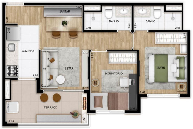 Imagem Apartamento com 2 Quartos à Venda, 53 m² em Mooca - São Paulo Imagem Apartamento com 2 Quartos à Venda, 53 m² em Mooca - São Paulo