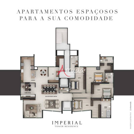 Imagem Apartamento com 4 Quartos à Venda, 258 m² em Country - Cascavel
