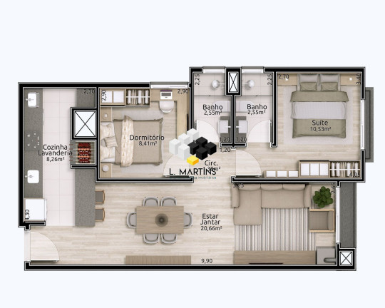 Imagem Apartamento com 2 Quartos à Venda, 67 m² em Planalto - Gramado Imagem Apartamento com 2 Quartos à Venda, 67 m² em Planalto - Gramado