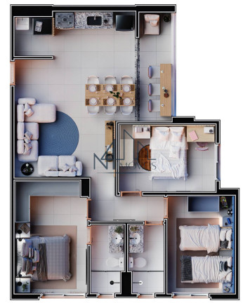 Imagem Apartamento com 3 Quartos à Venda, em Parque Oeste Industrial - Goiânia Imagem Apartamento com 3 Quartos à Venda, em Parque Oeste Industrial - Goiânia