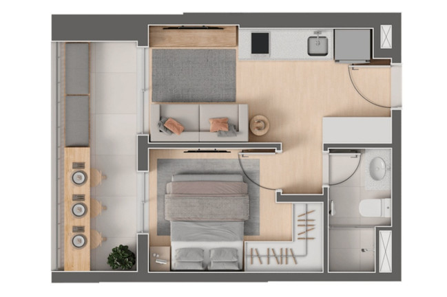 Imagem Imóvel com 1 Quarto à Venda, 33 m² em Mirandópolis - São Paulo Imagem Imóvel com 1 Quarto à Venda, 33 m² em Mirandópolis - São Paulo