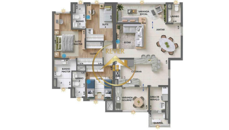 Imagem Apartamento com 3 Quartos à Venda, 127 m² em Chácara Da Barra - Campinas Imagem Apartamento com 3 Quartos à Venda, 127 m² em Chácara Da Barra - Campinas