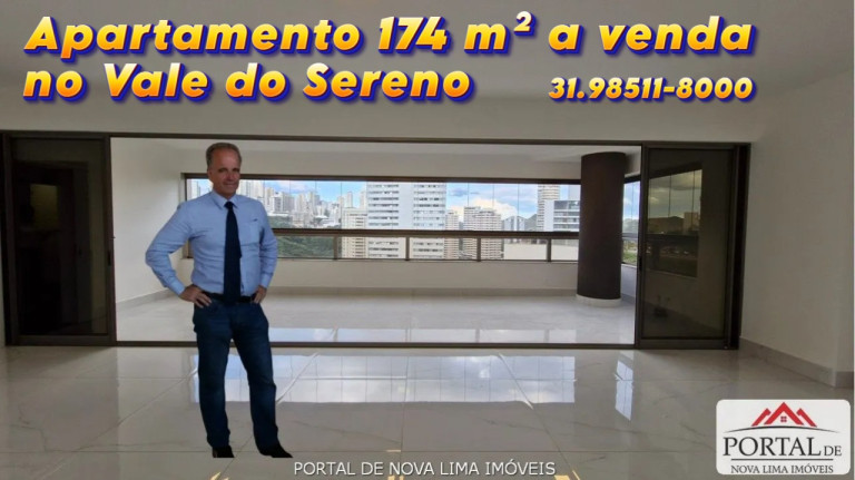 Apartamento com 4 Quartos à Venda, 174 m² em Vale Do Sereno - Nova Lima