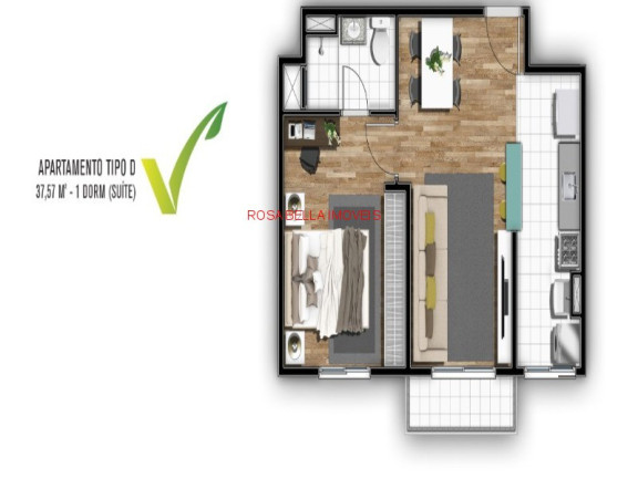 Imagem Apartamento com 2 Quartos à Venda, 45 m² em Centro - Várzea Paulista