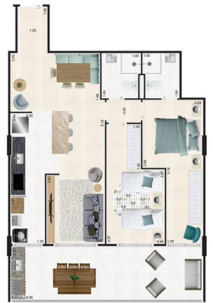 Imagem Apartamento com 2 Quartos à Venda, 88 m² em Centro - Mongagua