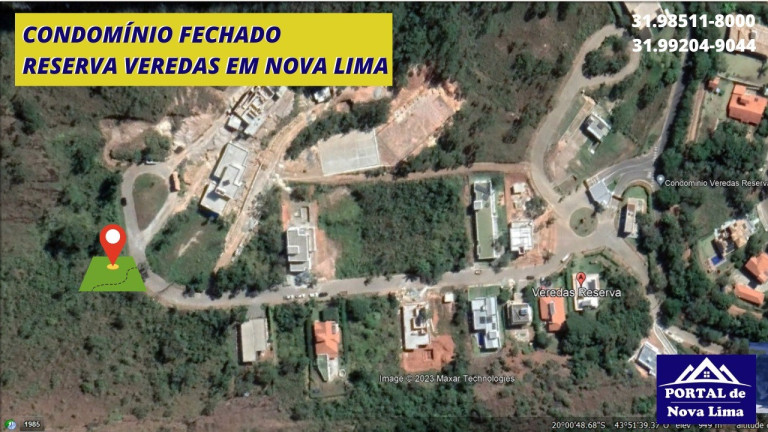 Terreno à Venda, 848 m² em Veredas Reserva - Nova Lima