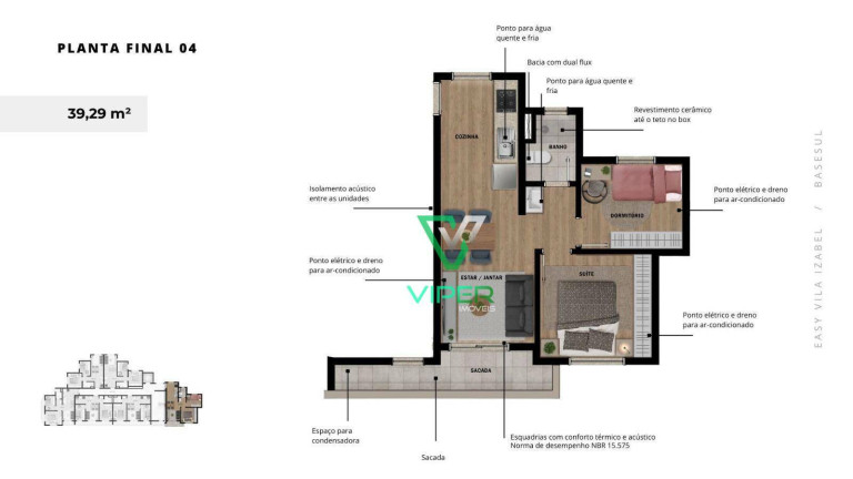 Imagem Apartamento com 2 Quartos à Venda, 34 m² em Vila Izabel - Curitiba