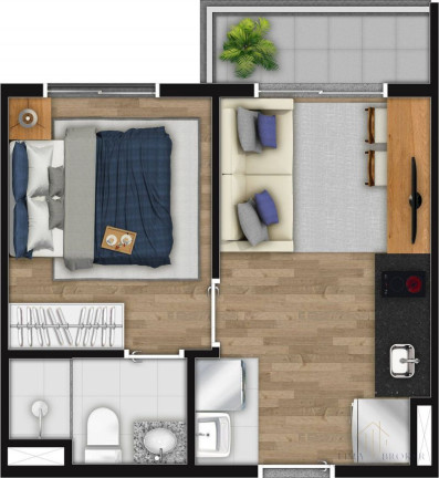 Imagem Apartamento com 1 Quarto à Venda, 27 m² em Campo Belo - São Paulo