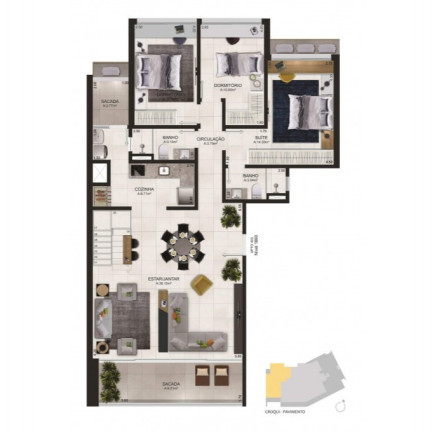 Imagem Apartamento com 2 Quartos à Venda, 83 m² em Praia Grande - Torres Imagem Apartamento com 2 Quartos à Venda, 83 m² em Praia Grande - Torres