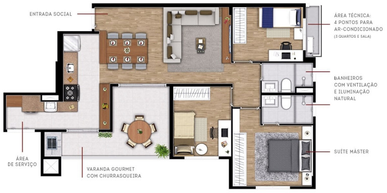 Imagem Imóvel com 3 Quartos à Venda, 76 m² em Unimart - Campinas Imagem Imóvel com 3 Quartos à Venda, 76 m² em Unimart - Campinas