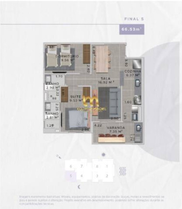 Imagem Apartamento com 1 Quarto à Venda, 53 m² em Jardim Real - Praia Grande