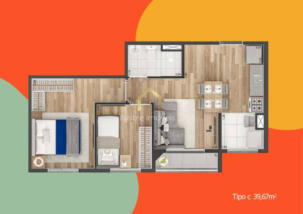 Imagem Apartamento com 2 Quartos à Venda, 37 m² em Vila Ema - São Paulo