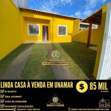 Imagem Casa com 1 Quarto à Venda, em Unamar (tamoios) - Cabo Frio Imagem Casa com 1 Quarto à Venda, em Unamar (tamoios) - Cabo Frio