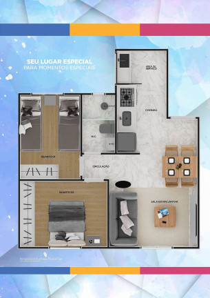 Imagem Apartamento com 2 Quartos à Venda, em Papagaio - Feira De Santana Imagem Apartamento com 2 Quartos à Venda, em Papagaio - Feira De Santana