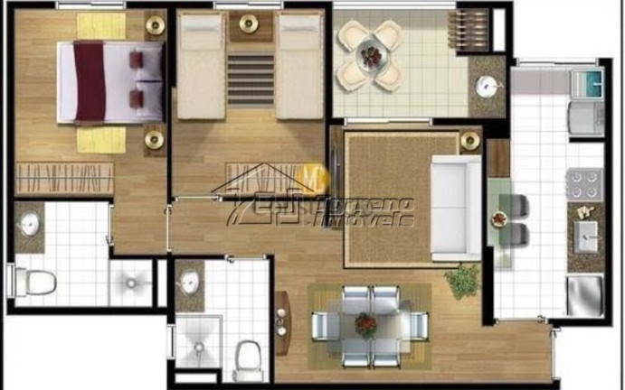 Imagem Apartamento com 2 Quartos à Venda, 63 m² em Jardim Oriente - São José Dos Campos
