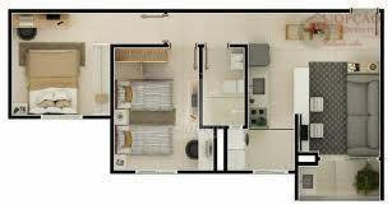 Imagem Apartamento com 2 Quartos à Venda, 63 m² em Bela Vista - Salto Imagem Apartamento com 2 Quartos à Venda, 63 m² em Bela Vista - Salto