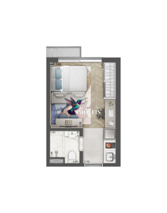 Imagem Imóvel com 1 Quarto à Venda, 23 m² em Centro Histórico - Porto Alegre