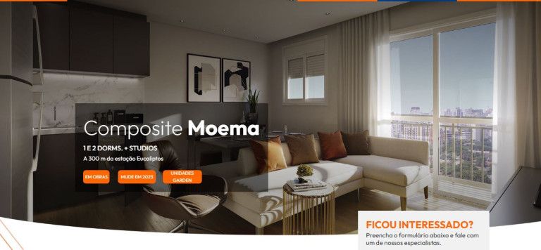 Apartamento com 2 Quartos à Venda, 37 m² em Moema - São Paulo