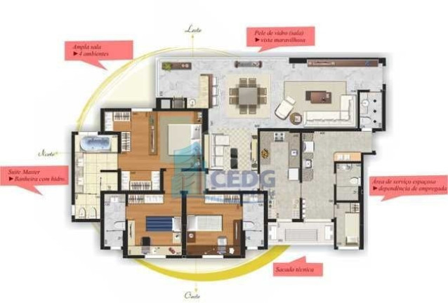 Imagem Apartamento com 3 Quartos à Venda, 176 m² em Cabral - Curitiba Imagem Apartamento com 3 Quartos à Venda, 176 m² em Cabral - Curitiba