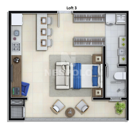 Imagem Apartamento com 1 Quarto à Venda, 43 m² em Fazenda - Itajai
