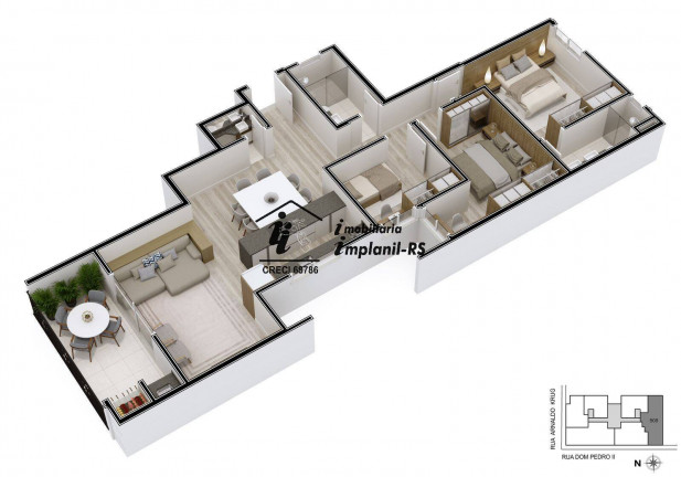 Imagem Apartamento com 1 Quarto à Venda, 44 m² em Canabarro - Teutônia Imagem Apartamento com 1 Quarto à Venda, 44 m² em Canabarro - Teutônia