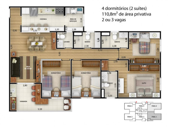 Imagem Apartamento com 4 Quartos à Venda, 110 m² em Engordadouro - Jundiaí Imagem Apartamento com 4 Quartos à Venda, 110 m² em Engordadouro - Jundiaí