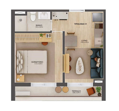 Imagem Imóvel com 1 Quarto à Venda, 42 m² em Ibirapuera - São Paulo