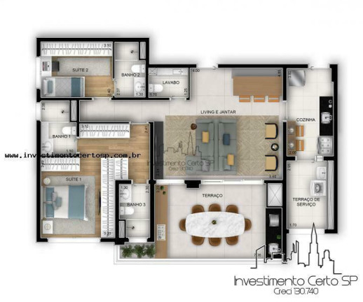 Imagem Apartamento com 3 Quartos à Venda, 112 m² em Vila Santa Catarina - São Paulo