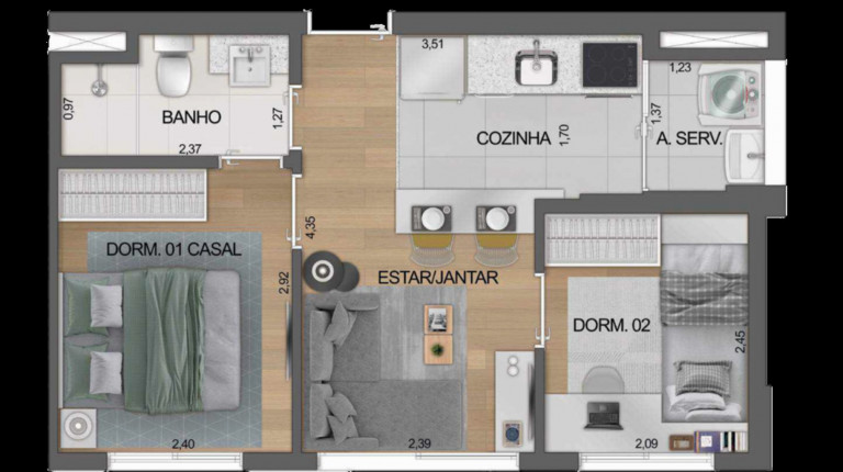 Imagem Imóvel com 2 Quartos à Venda, 33 m² em Moema - São Paulo Imagem Imóvel com 2 Quartos à Venda, 33 m² em Moema - São Paulo