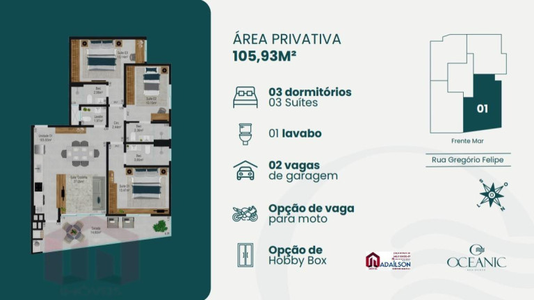 Imagem Imóvel com 2 Quartos à Venda, 72 m²