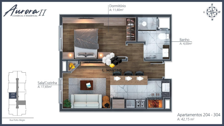 Imagem Apartamento com 1 Quarto à Venda, 42 m² em Moura - Gramado Imagem Apartamento com 1 Quarto à Venda, 42 m² em Moura - Gramado