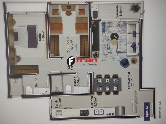 Imagem Apartamento com 2 Quartos à Venda, 63 m² em Trindade - Florianópolis