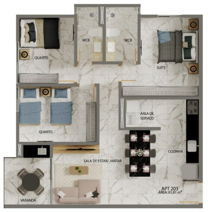 Imagem Apartamento com 3 Quartos à Venda, 81 m² em Jardim Oceania - João Pessoa Imagem Apartamento com 3 Quartos à Venda, 81 m² em Jardim Oceania - João Pessoa