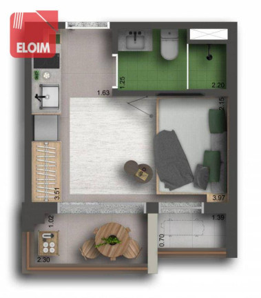 Imagem Studio à Venda, 20 m² em Jardins - São Paulo Imagem Studio à Venda, 20 m² em Jardins - São Paulo