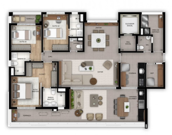 Imagem Apartamento com 3 Quartos à Venda, 160 m² em Vila Nova Conceição - São Paulo