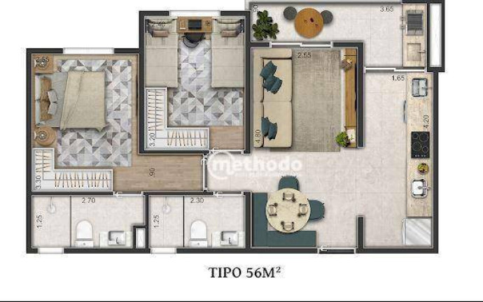 Imagem Apartamento com 2 Quartos à Venda, 52 m² em Parque Flora - Sumaré Imagem Apartamento com 2 Quartos à Venda, 52 m² em Parque Flora - Sumaré