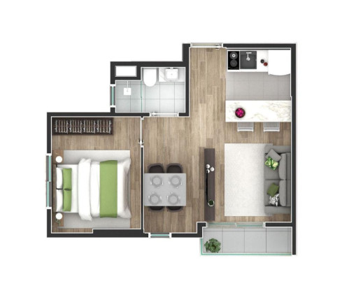 Imagem Imóvel com 1 Quarto à Venda, 35 m² em Centro - Curitiba Imagem Imóvel com 1 Quarto à Venda, 35 m² em Centro - Curitiba