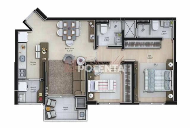 Imagem Apartamento com 3 Quartos à Venda, 161 m² em Centro - Criciúma