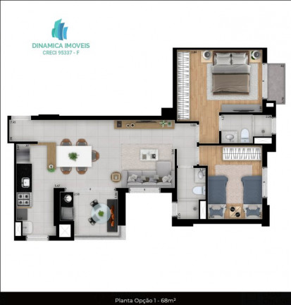 Imagem Apartamento com 2 Quartos à Venda, 68 m² em Jardim Guanabara - Campinas